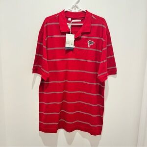 NWT Cutter & Buck men’s Red Polo Falcons Stripe XL